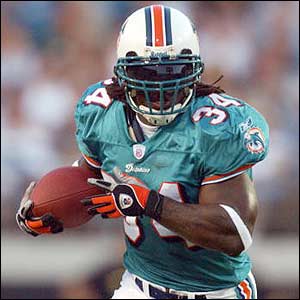 Ricky Williams of the Miami Dolphins 